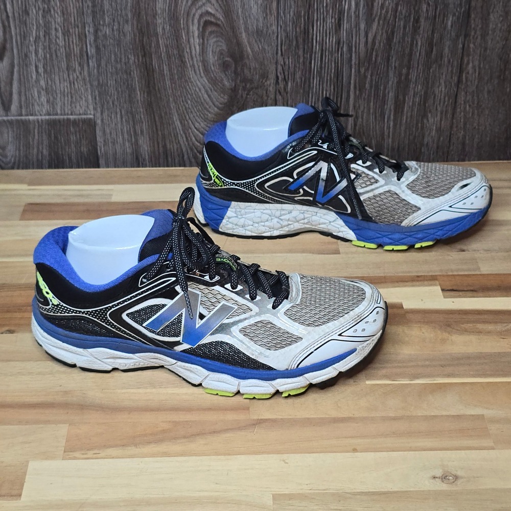 New Balance 860v6 M860M16 Running Shoes 9 White Blue Black Mens Assembled in USA